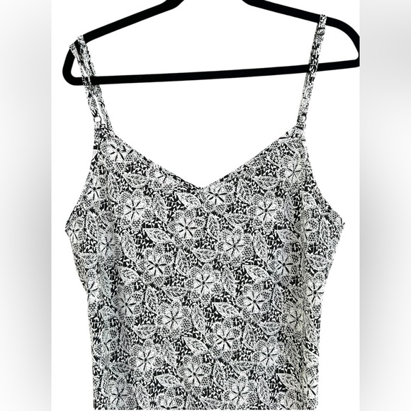 Express Womens Vintage Y2K 90s Floral Black White Slip Maxi Zip Dress Size 11/12 - Picture 3 of 5